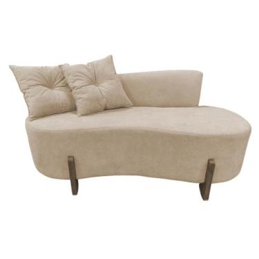 Imagem de Namoradeira Sofá Feijão Luna Orgânica Bouclé Bege - Mansão Decor