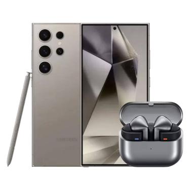 Imagem de S24 Ultra (256GB) - Titânio Cinza + Galaxy Buds3 Pro - Cinza