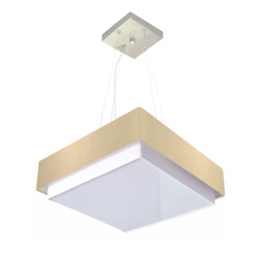 Imagem de Lustre Para Sala de Jantar Vivare Md-4404 Cúpula em Tecido 50x50cm
