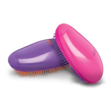 Imagem de Ricca, Escova Flex Hair, Cerdas em duas alturas, Desembaraça sem quebrar, para todos os tipos de cabelos