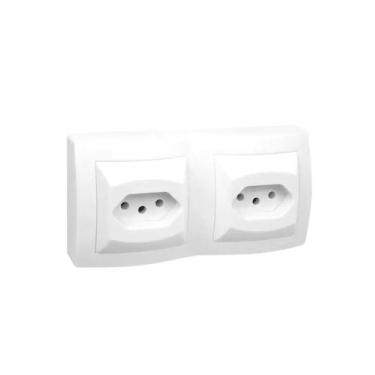 Imagem de Tomada Dupla Sobrepor Pial Sistema X 2P+T 10A 250V