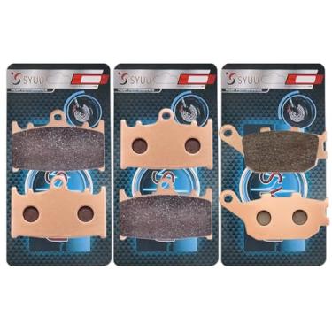 Imagem de S SYUU Conjunto de pastilhas de freio de motocicleta de metal sinterizado compatível com Suzuki GSF650 GSX 650 F 1250 F 2010-2016 SV1000 SV 1000 2003 2004 2005 2006 2007, GSF 1250 2007 20088 2009 2010