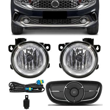 Imagem de Kit Farol de Milha Neblina Fiat Argo e Cronos 2018 2019 2020 - Botão Painel