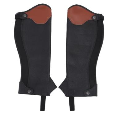 Imagem de Luocute Half Chap Equestre, Montando Kids Synthetic Suede Half Chap, 2pcs Equestrian Adultos Guard de Protetora de Couro Com Design de Ajuste Com Contornos para Passeios a Cavalo (Xl)