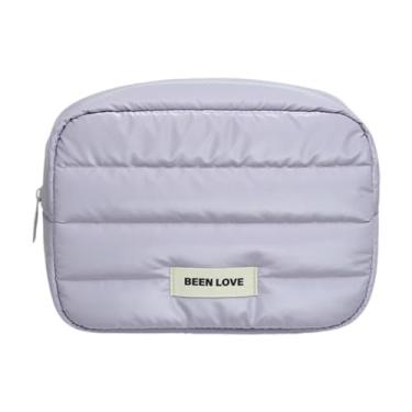 Imagem de KiBcsLic Necessaire de Viagem de Grande Capacidade, Necessaire Prática para Maquiagem No Banheiro, Necessaire Feminina para Pincéis E Acessórios, Roxo