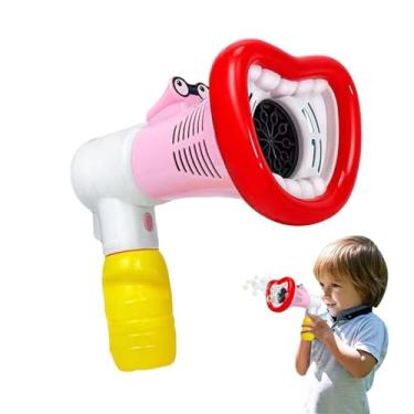 Imagem de Máquina de bolhas para crianças, brinquedos para bolhas - Fabricante de bolhas grandes alimentadas por bateria,Portátil 10 buracos brinquedos de praia para quintal, garotas de garotas divertidas