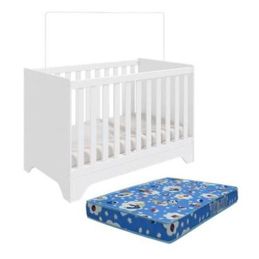 Imagem de Berço Americano Popy Retrô 3 em 1 com Colchão Baby Physical - Móveis P