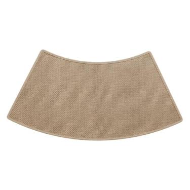 Imagem de Tapete de chuveiro curvo para acampamento, tapete de banho semicircular antiderrapante, tapete de banheiro de canto de secagem rápida, tapete de banho curvo fácil de limpar para trailer, casa