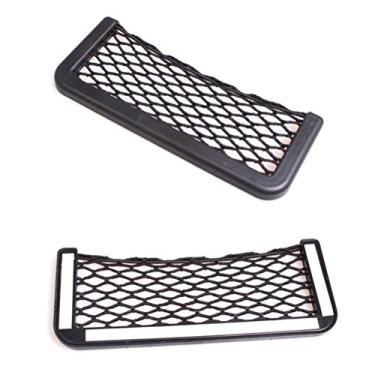 Imagem de Akozon Saco de Armazenamento de Carro Elástico Malha Flexível Traseira Traseira de Carga de Porta (Preto)