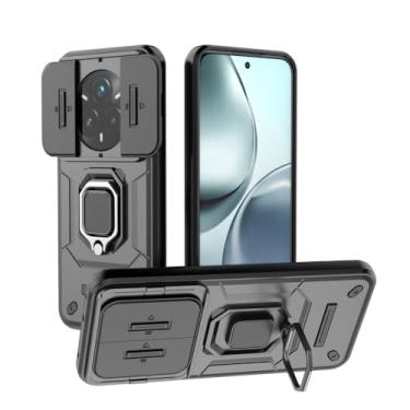 Imagem de Kukoufey Compatível com Realme 14 Pro+ 5G Bracket Shell, com capa de lente de câmera deslizante compatível com Realme 14 Pro Plus 5G RMX5051 RMX5050 capa preta