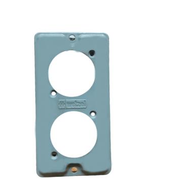 Imagem de Tampa PVC Conduletzel Cinza P/ 2 Tomadas Redondas 1" TCCA-24 Cód. E014000422 – Wetzel