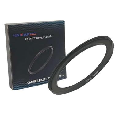 Imagem de Adaptador de anel de metal para cima/para baixo compatível com câmeras mirrorless DSLR Lens, conversor de rosca de filtro UV CPL ND, preto (62-72)