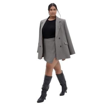 Imagem de City Chic Saia feminina plus size - xadrez Tiana, Xadrez, 52