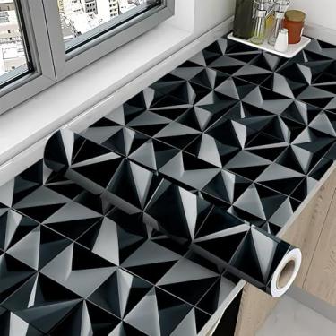 Imagem de NYZE Papel de parede vintage descasque e cole papel de parede autoadesivo moderno papel de parede removível para decoração de armário de quarto 39,3L x 16W