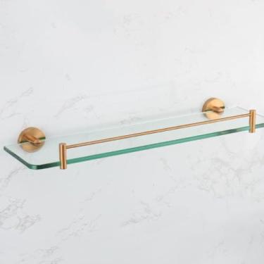 Imagem de Acessórios para banheiro em ouro rosa escovado, porta-papel para escova de banheiro, toalheiro, barra de ganchos para escova de dentes, aço inoxidável (prateleira para toalhas)