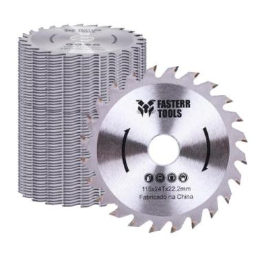 Imagem de Kit Disco Serra Circular 4.3 8 24 Dentes Para Madeira FSTC03 - Fasterr