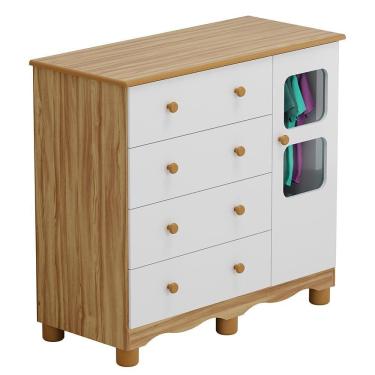 Imagem de Cômoda Infantil Uli New 1 Porta e 4 Gavetas - Móveis Peroba