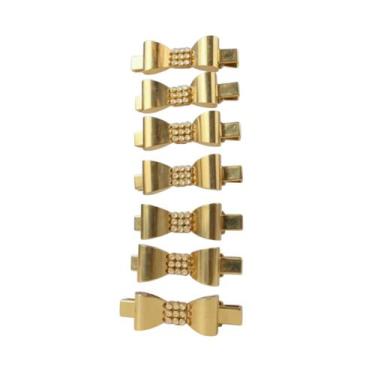 Imagem de Kit 20 Presilhas de cabelo Laço com Strass brilhoso de metal - Genéric