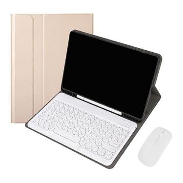 Imagem de Teclado Redondo, Mouse E Capa Para Samsung S6 Lite 10,4polegadas