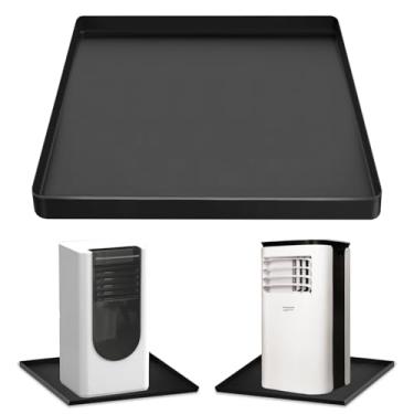 Imagem de Bandeja coletora portátil de ar condicionado com borda elevada, bandeja de drenagem CA de silicone de 65 cm x 65 cm para unidade CA de 5.000 a 14.000 BTU, bandeja coletora grande antiderrapante para
