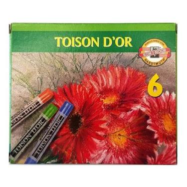 Imagem de Giz Pastel Seco Redondo Toison Dor C/ 6 Cores 8511 - KOH-I-NOOR
