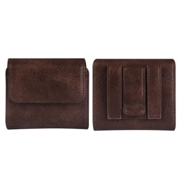 Imagem de Bolsa masculina com clipe de cinto de couro compatível com Samsung Galaxy Z Flip 7/6/5/4/3/2/5G, pequena bolsa de cinto para smartphone, suporte de cintura, bolsa de transporte para cinto com