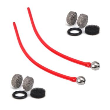 Imagem de Tucool Racing Kit de substituição de canhão de espuma – Tubo de sucção de silicone de 24 cm com 2 bolas de filtro de aço inoxidável e filtro de malha, conector de cobre atualizado, serve na maioria