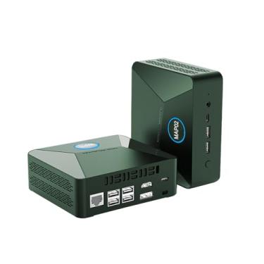 Imagem de CZBRTH Mini PC, Mini Computador com Celeron N4500 8GB DDR4 128GB M.2 SSD, Mini Computador Desktop com Ventilador, Tela Tripla UHD 4K/Dual DDR4/Dual SSD/BT/Wifi/RJ45/DP/Tipo C