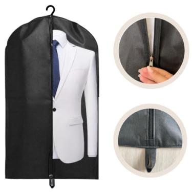 Imagem de Capa Protetora para Vestidos e Ternos com Zíper – Ideal para Vestido de Noiva, Blusas de Alça, Roupas Finas – Organizador de Closet e Viagem (Preto, 1,80 x 68 cm - NOIVA)