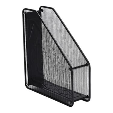 Imagem de shamjina Porta-arquivos de revista de mesa, porta-documentos, suporte de armazenamento vertical de aço multiuso, organizador de arquivos para escritório, sala, 1 Compartimento