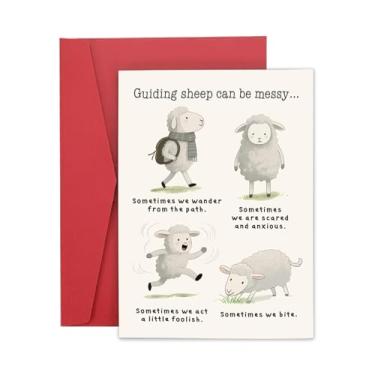 Imagem de Cartões de presente de agradecimento de pastor, cartões de agradecimento cristão com envelope para ministro, voluntários, ministério, batismo, cartão de ordenação para padre, cartão de aniversário de