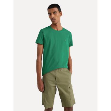 Imagem de Camiseta Tommy Hilfiger Masculina Essential Cotton Verde-Masculino
