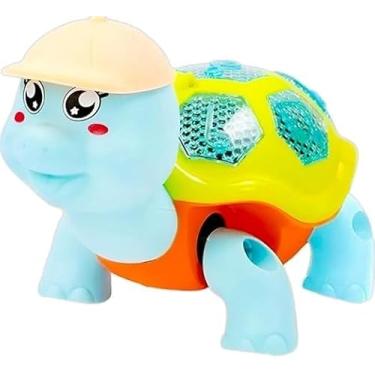 Imagem de BRINQUEDO TARTARUGA FUJÃO ELÉTRICO COM SOM LUZ LED DIVERSÃO GARANTIDA