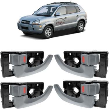 Imagem de Kit 4 Maçanetas Internas Tucson 2005 2006 2007 2008 2009 - MAX