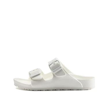 Imagem de Birkenstock Sand lia infantil Arizona EVA, Branco, 3-3.5 Narrow Little Kid