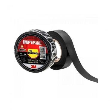 Imagem de Fita Isolante 18mmx20m Imperial Silm Preta 3m - Dez - 10