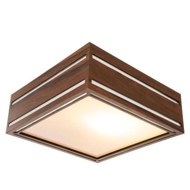 Imagem de Luminária Decorativa Madeira Plafon Ilhota Mirror 30Cm