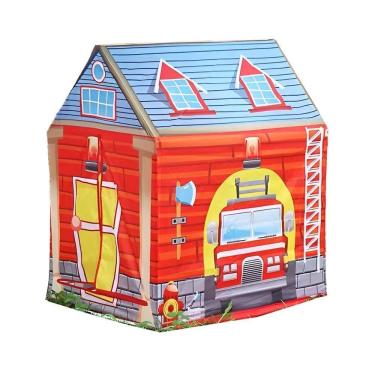 Imagem de Barraca Infantil Cabana Tenda Toca Casinha Portátil Dobrável Bombeiro