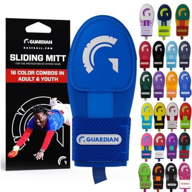 Imagem de Guardian Baseball Luva deslizante – tamanhos jovens e adultos – protetor deslizante – protetor de mão de beisebol – alça de compressão elástica (real)