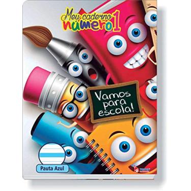 Imagem de Caderno Caligrafia Capa Dura Numero 1 Pauta Azul 40 Folhas 70g. - Pacote com 05 Tamoio, Multicor