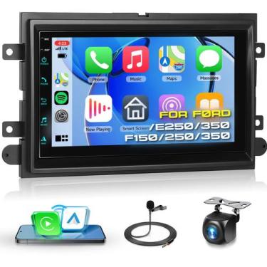 Imagem de Rádio de carro Podofo 2GB+64GB com Carplay Android Auto sem fio