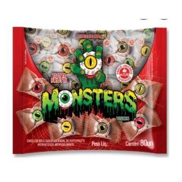 Imagem de Chiclete Olhos Monster Vision Tutti Frutti 440g - Danny - Danny Ball