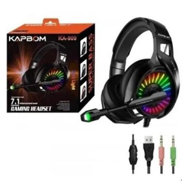 Imagem de Fone De Ouvido Led Gamer Barato Confortável - Kapbom