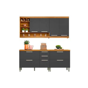 Imagem de Kit Cozinha 4 Peças Burguesa Premium C4P14 Freijo/Grafite-Nesher