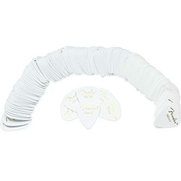 Imagem de Fender Palhetas clássicas em formato 351 (pacote com 144) para guitarra elétrica, guitarra acústica, bandolim e baixo, 351 – Pesado, branco