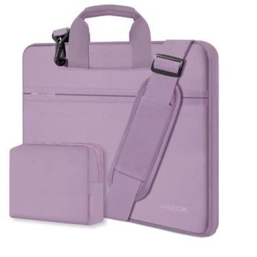 Imagem de Bolsa de ombro fina para laptop de 13 a 14 polegadas com capa pequena compatível com MacBook Pro de 14 polegadas, Mac Air/Pro de 13 polegadas, XPS 13/14 e mais, Roxo, 13"-14"