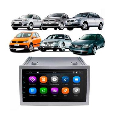 Imagem de Kit Multimídia 7 Polegadas MP5/BT 2Din + Moldura Prata Golf Polo Bora 
