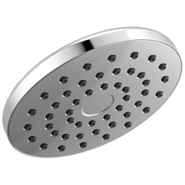 Imagem de Delta Chuveiro de chuva cromado PivotPro, cabeça de chuveiro redonda de 17 cm, chuveiro redondo, taxa de fluxo de 1,75 GPM, Lumicoat Chrome 52101-PR