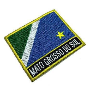 Imagem de BE0011NT01 Bandeira Mato Grosso do Sul Bordado Termo Adesivo - BR44