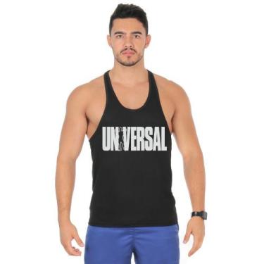 Imagem de Camiseta Regata Cavada Masculina Academia Treino Estampa Universal - M